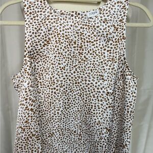 J. Crew Women's Brown and White Top